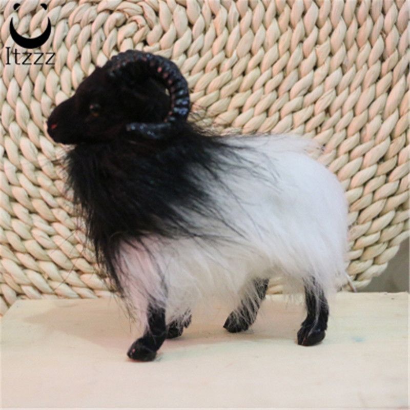 Fur toys:Factory direct simulation animal sheep model ornament decoration creative craft gift pet doll goat ornamentsBy：HEZE HENGFANG LEATHER & FUR CRAFT CO., LTD